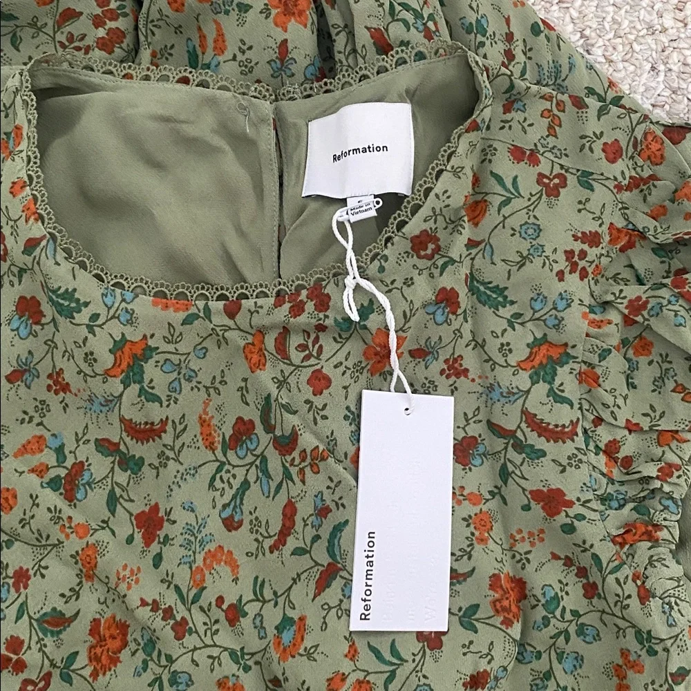 Reformation Leana Floral Georgette Midi-Dress - Picture 6 of 6